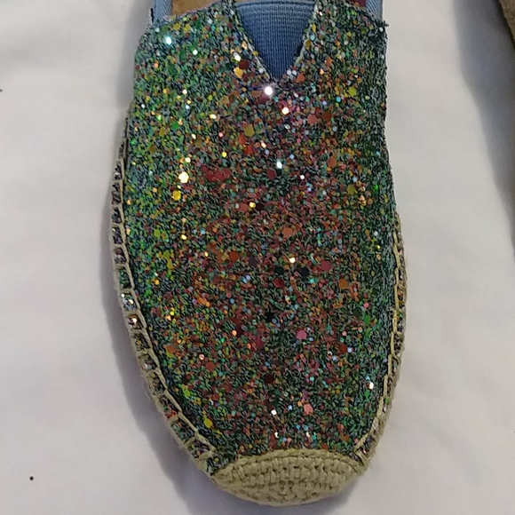 Glitter Slip On Espadrille Shoes - Picture 8 of 10